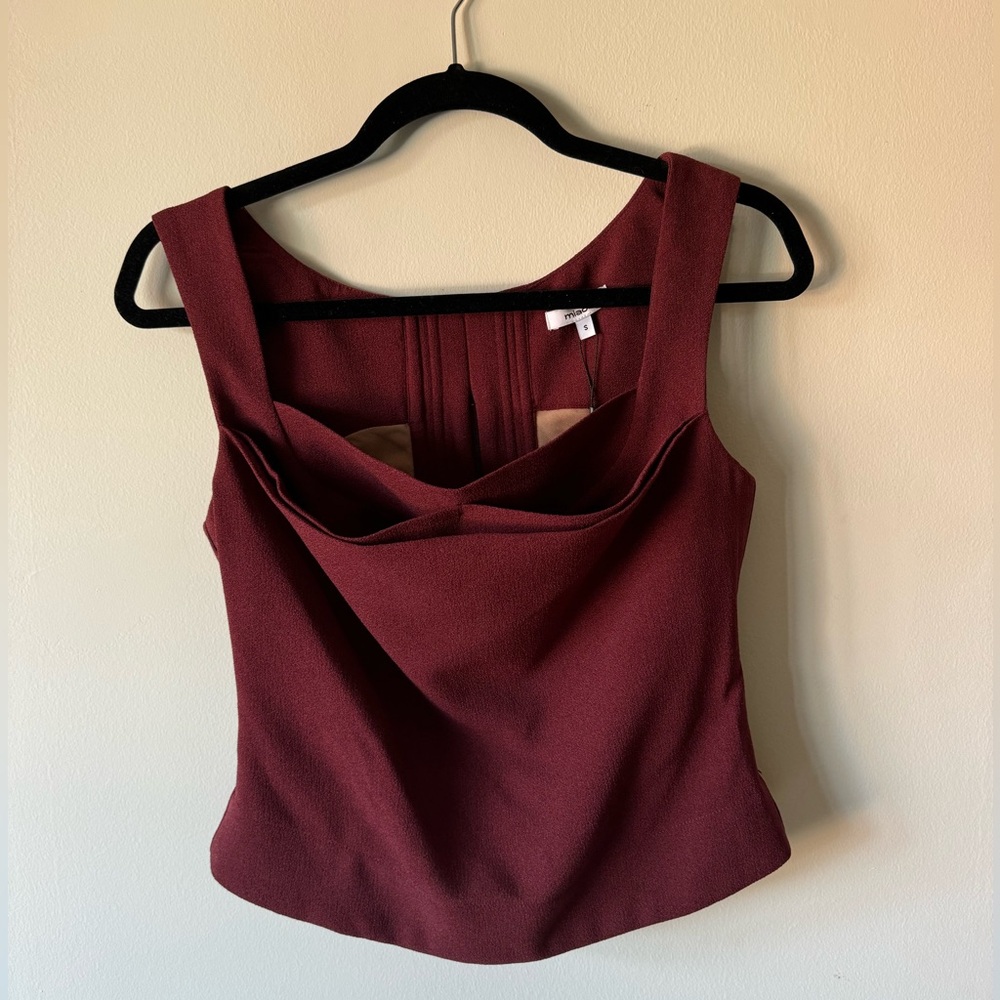 Miaou Burgundy Imogene Tank Top Size S NWT
